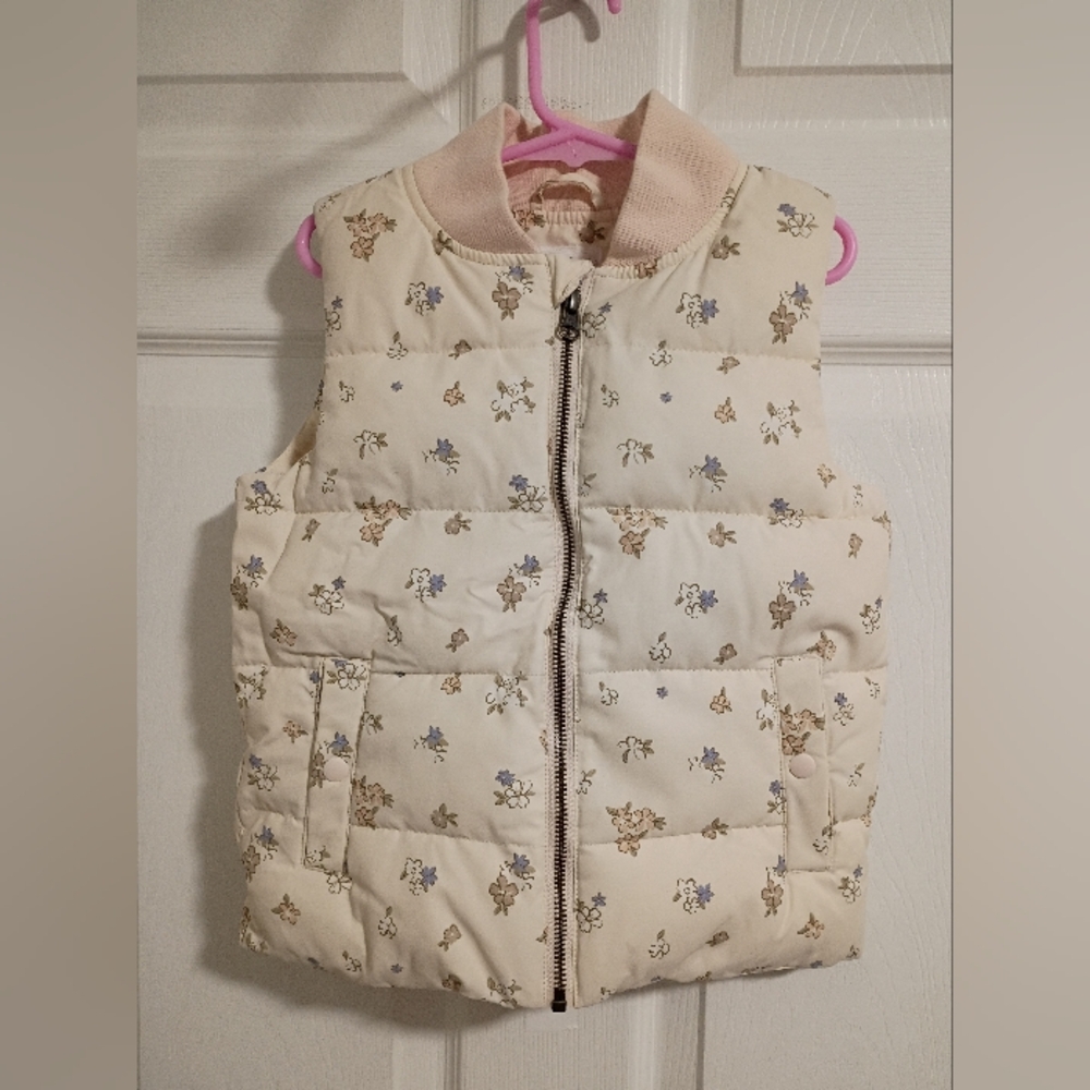 Jamie Kay Floral Puffer Vest 4Y